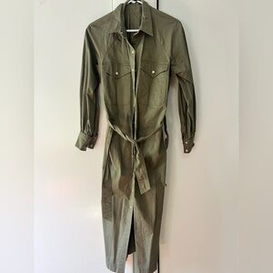 Banana Republic Olive Green Shirt Dress